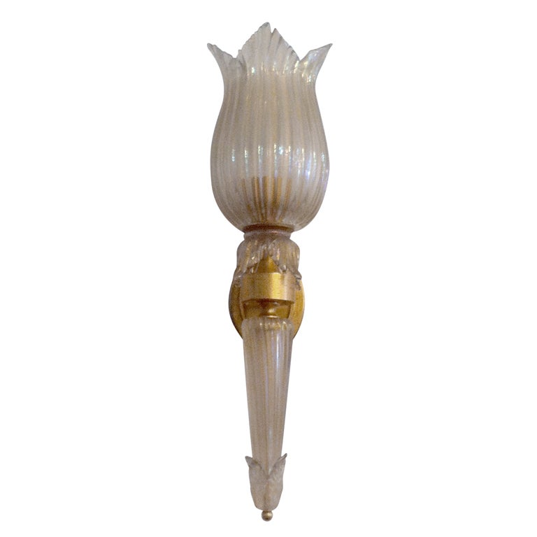 A Barovier & Toso Murano Glass Sconce