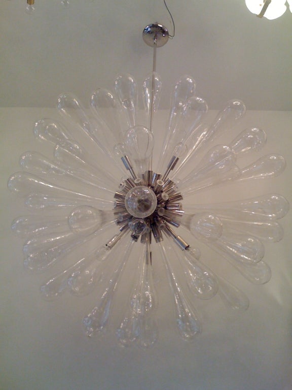 Large Murano Blown-Glass Chandelier For Sale 3