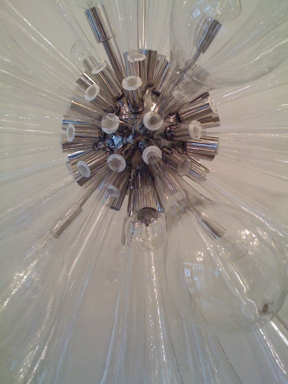 Grande lampadario in vetro soffiato di Murano in vendita 1