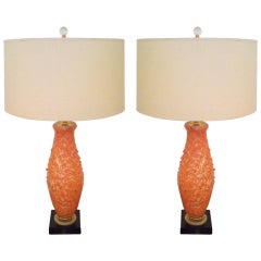 Pair of 50's Murano Glass Table Lamps