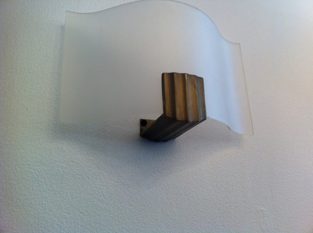 Pair of French Glass Wall Lights For Sale at 1stdibs