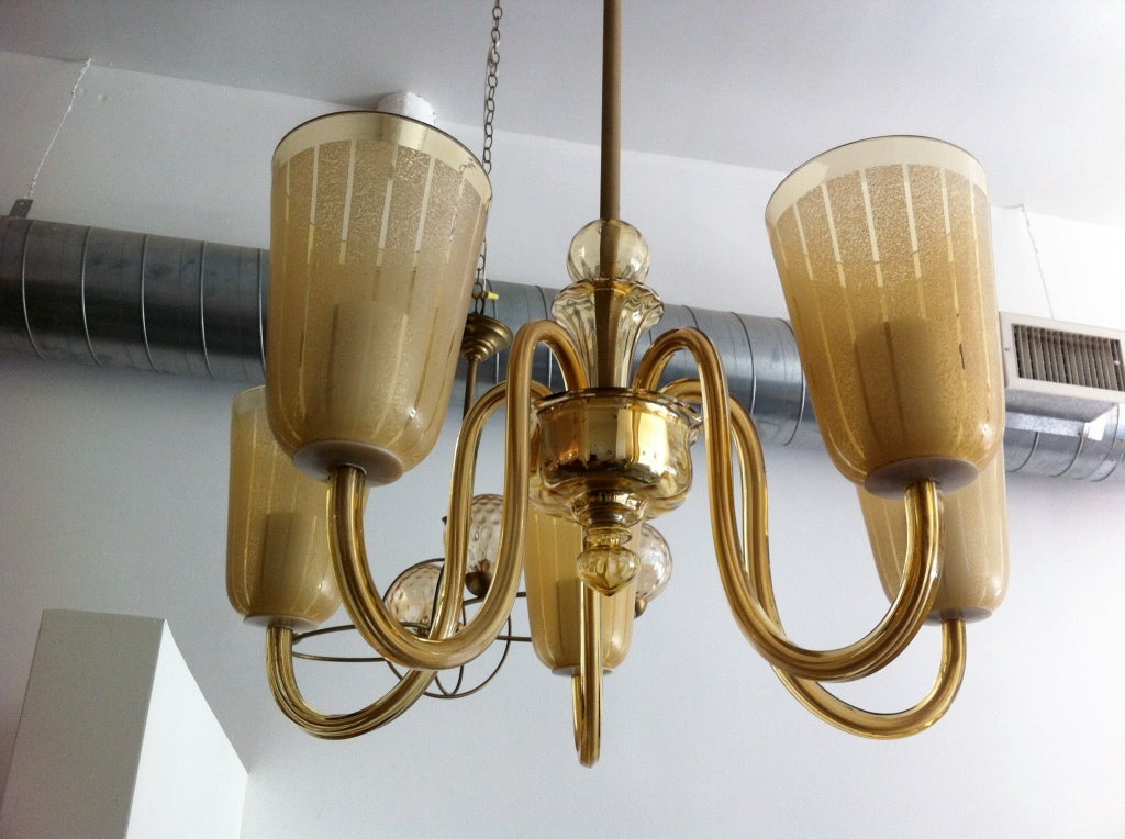 Lampadario austriaco in vetro Deco in vendita 5