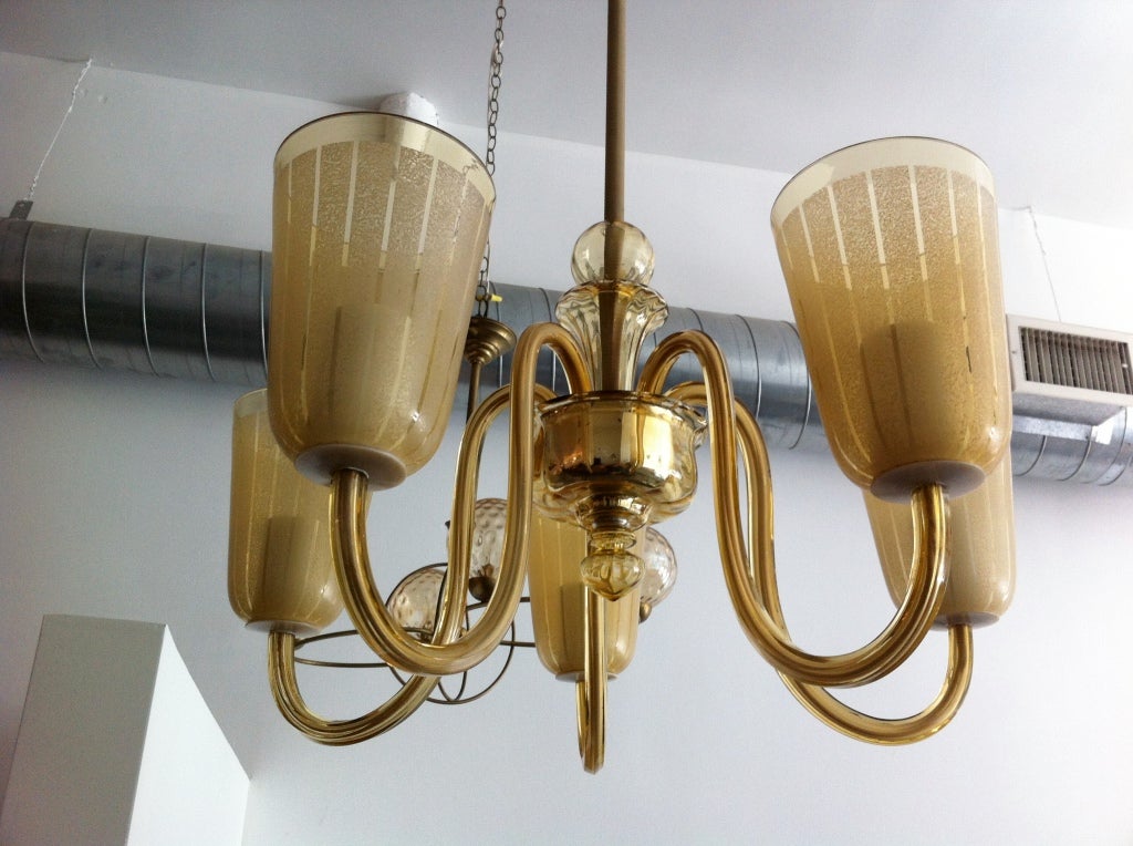 Austrian Deco Glass Chandelier For Sale 7