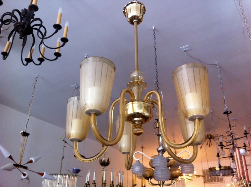 Austrian Deco Glass Chandelier For Sale 1