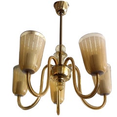 Austrian Deco Glass Chandelier