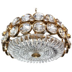 Vintage Austrian Crystal Flush/Hanging Pendant