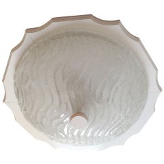 German 1960s Blown Glass Flush Ceiling Light 10