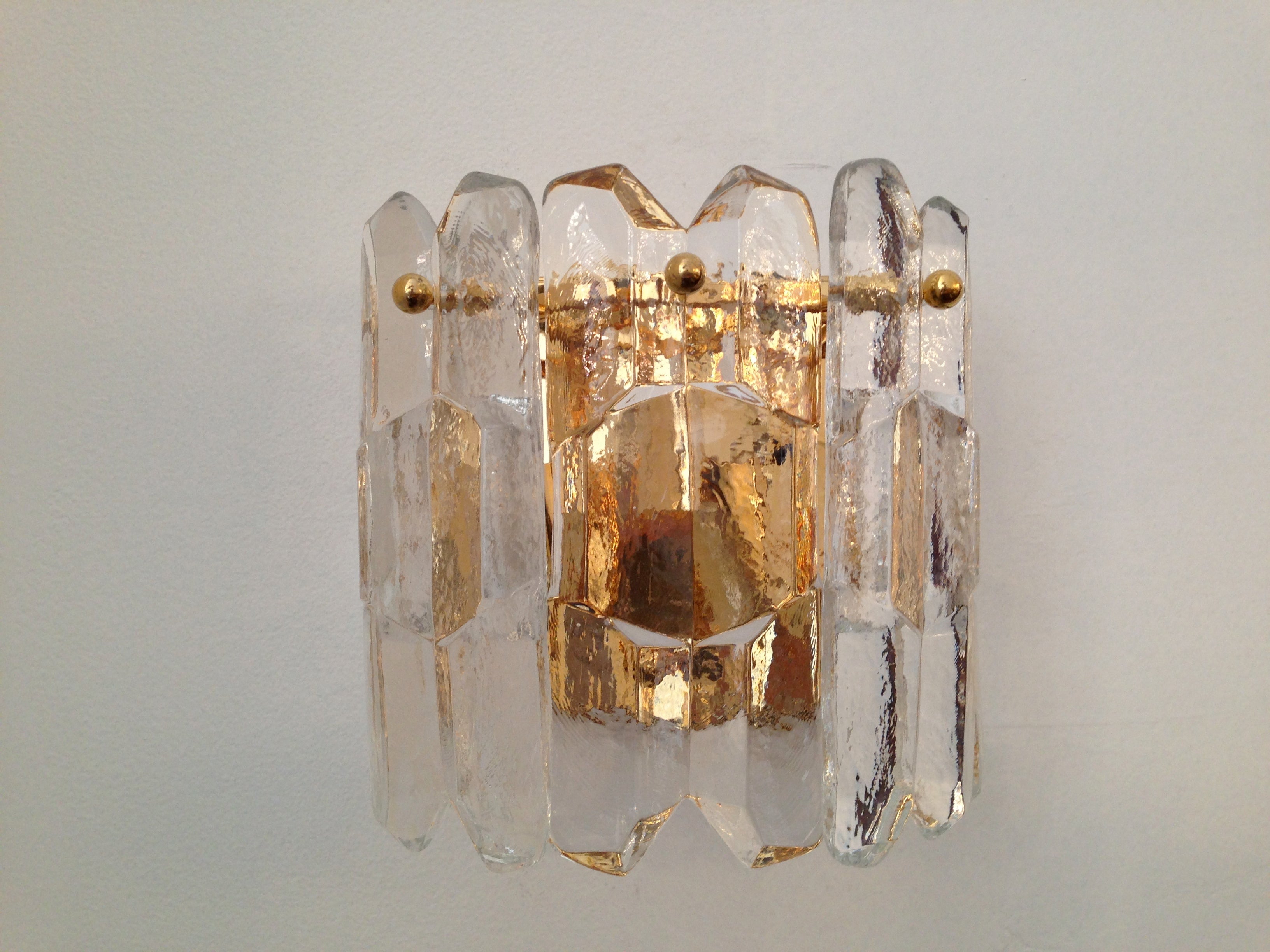 Kalmar 1960s Glass Wall Light