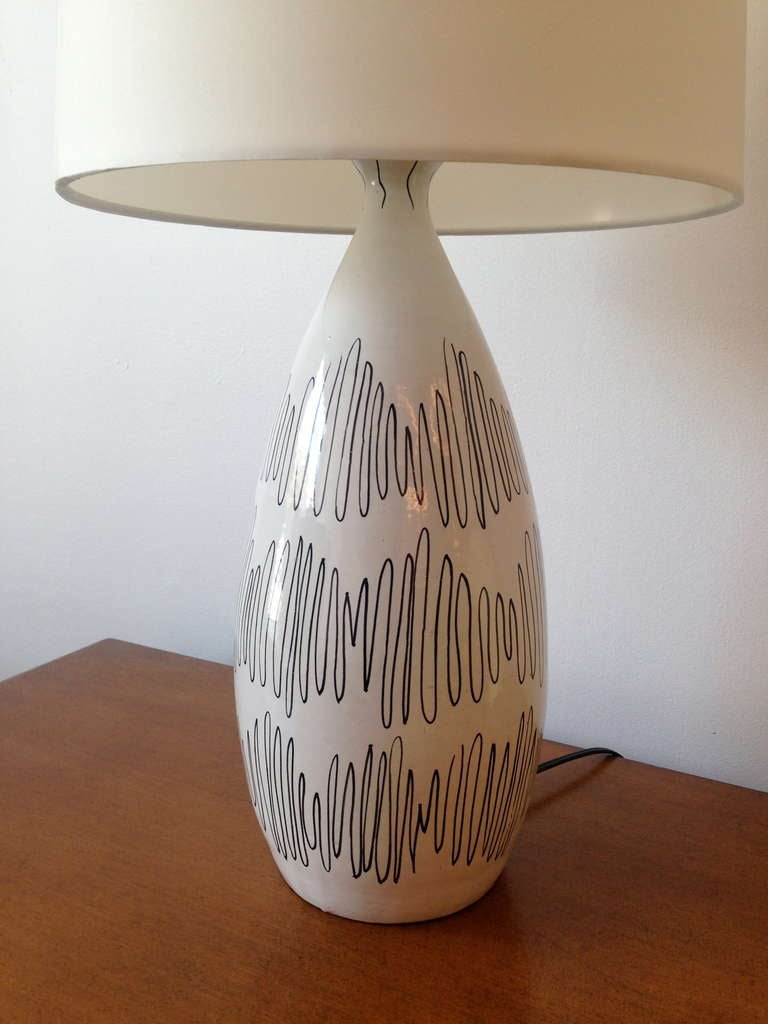 Mid-20th Century Pair of Studio Italian 50's Table Lamps