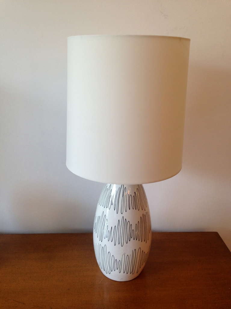 Pair of Studio Italian 50's Table Lamps In Good Condition In New York, NY