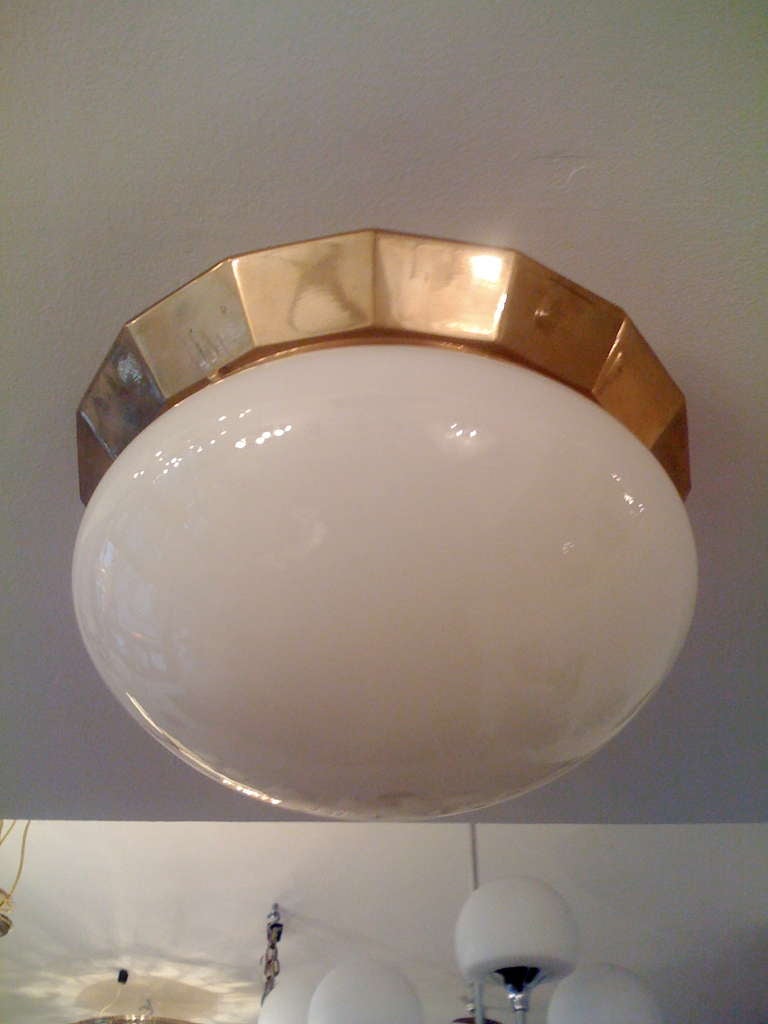 Austrian Secessionist Flush Ceiling Light In Excellent Condition In New York, NY
