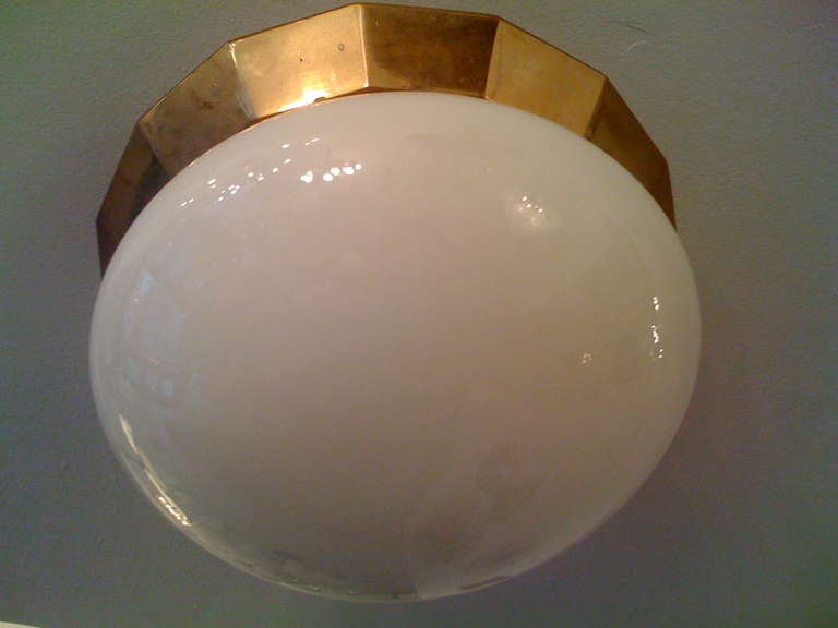 Austrian Secessionist Flush Ceiling Light 1