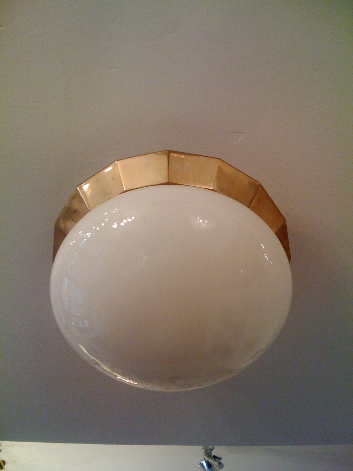 Austrian Secessionist Flush Ceiling Light