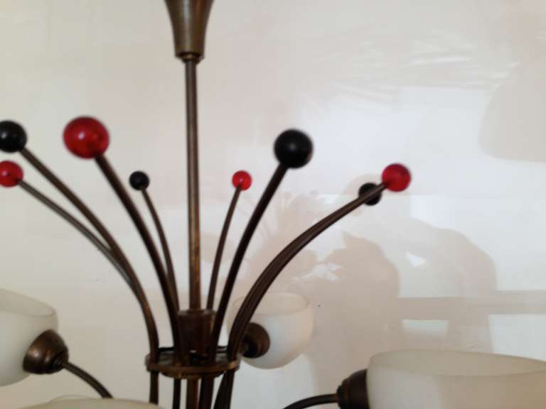 Mid-20th Century French 1960s Whimsical Chandelier For Sale