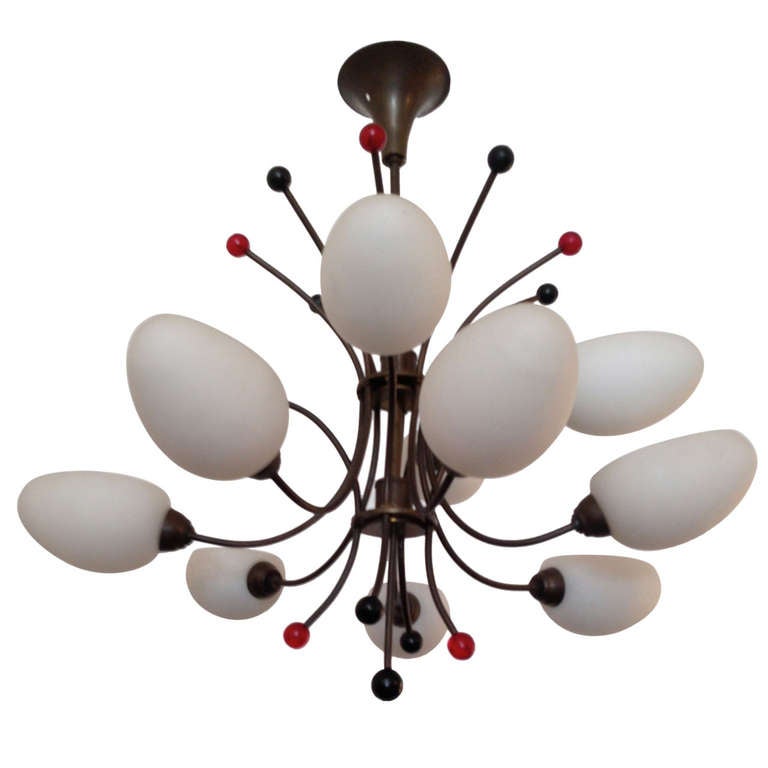 French 1960s Whimsical Chandelier For Sale