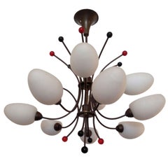 French 1960s Whimsical Chandelier