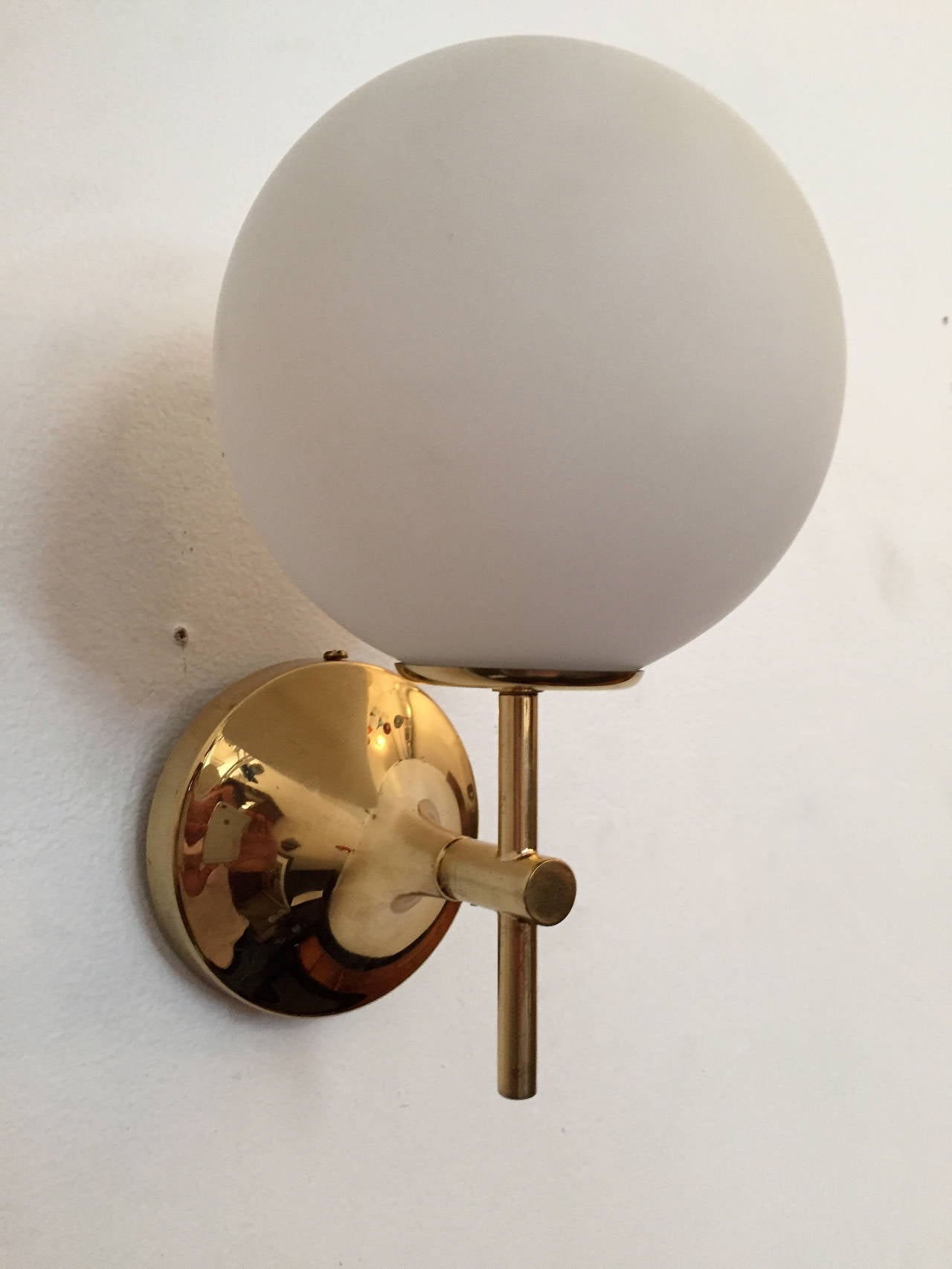 Pair of Golden Swiss 1960s Wall Lights at 1stdibs