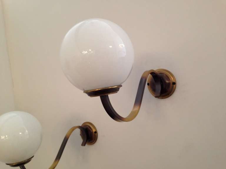 Late 20th Century Pair of 70's German Wall lights