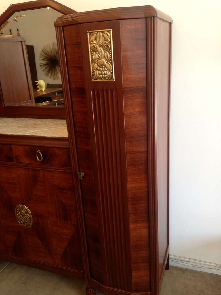 French Art Deco Cabinet with Bar 1