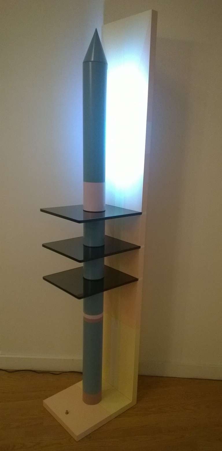 Unique 1980s Sculptural Floor Lamp For Sale 1