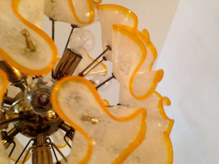 French 1960s Floral Bouquet Chandelier For Sale 2