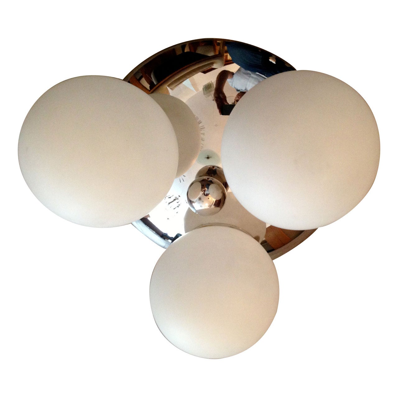 Italian 60s "Space Age" Flush Ceiling Light