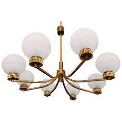 German "High Style" 1970s Chandelier 9