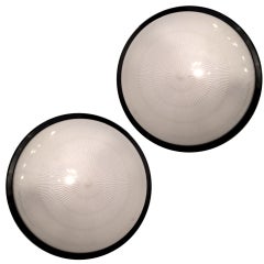 Pair of "Prismatic" Glass Ceiling Lights
