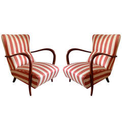 Pair of Italian Moderne Lounge Chairs
