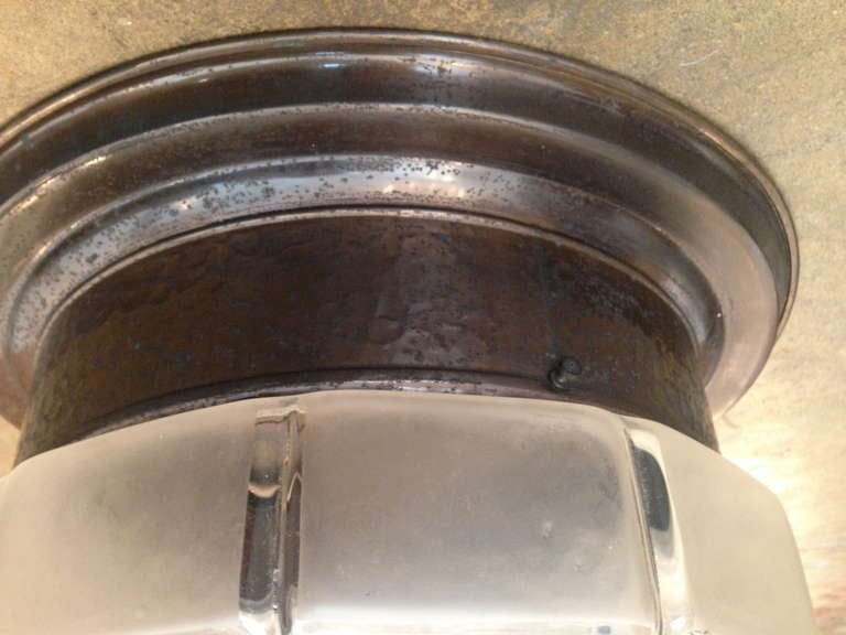 20th Century Austrian Secessionist Flush Ceiling Light