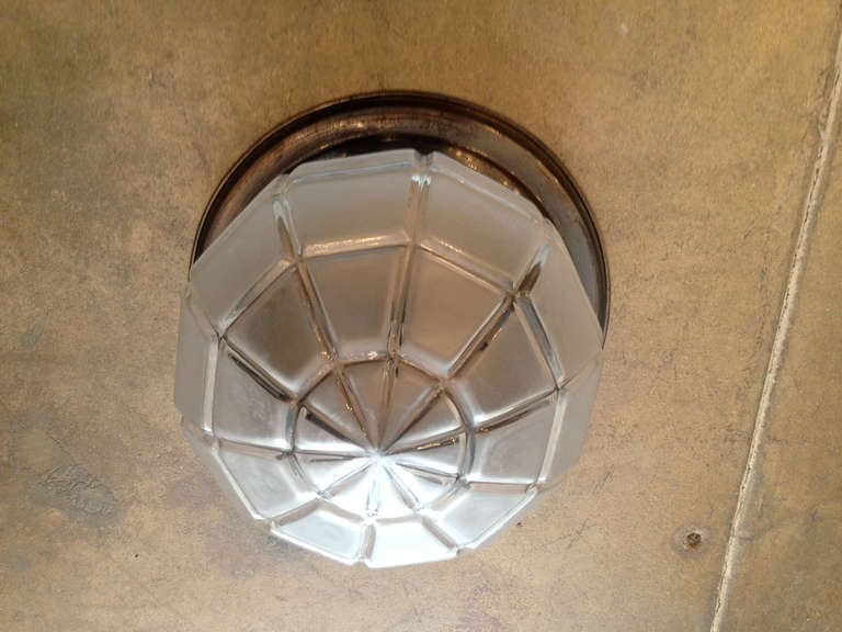 Austrian Secessionist Flush Ceiling Light 1