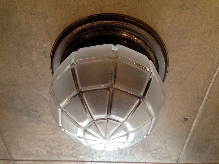 Vienna Secession Austrian Secessionist Flush Ceiling Light