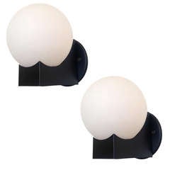 Pair of 80s German Modernist Wall Lights Pair of 80s German Modernist Wall Lights