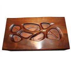 Vintage A Fine Custom  Carved Cufflink Box By Richard Rothbard 1970