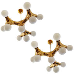 Pair of "Spage Age" Chandeliers by Cosack