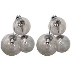 Pair of Limburg Glass 1970s Pendants or Flush Mount 11