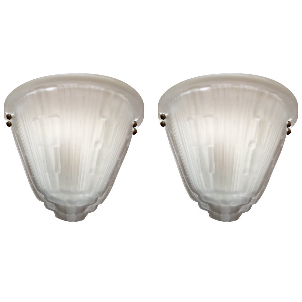 Pair of 1970s "High Style" Sconces For Sale