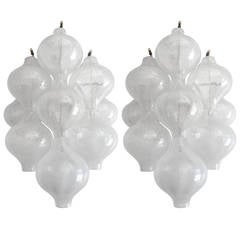 Pair of Auarian Jt Kalmar Glass Sconces