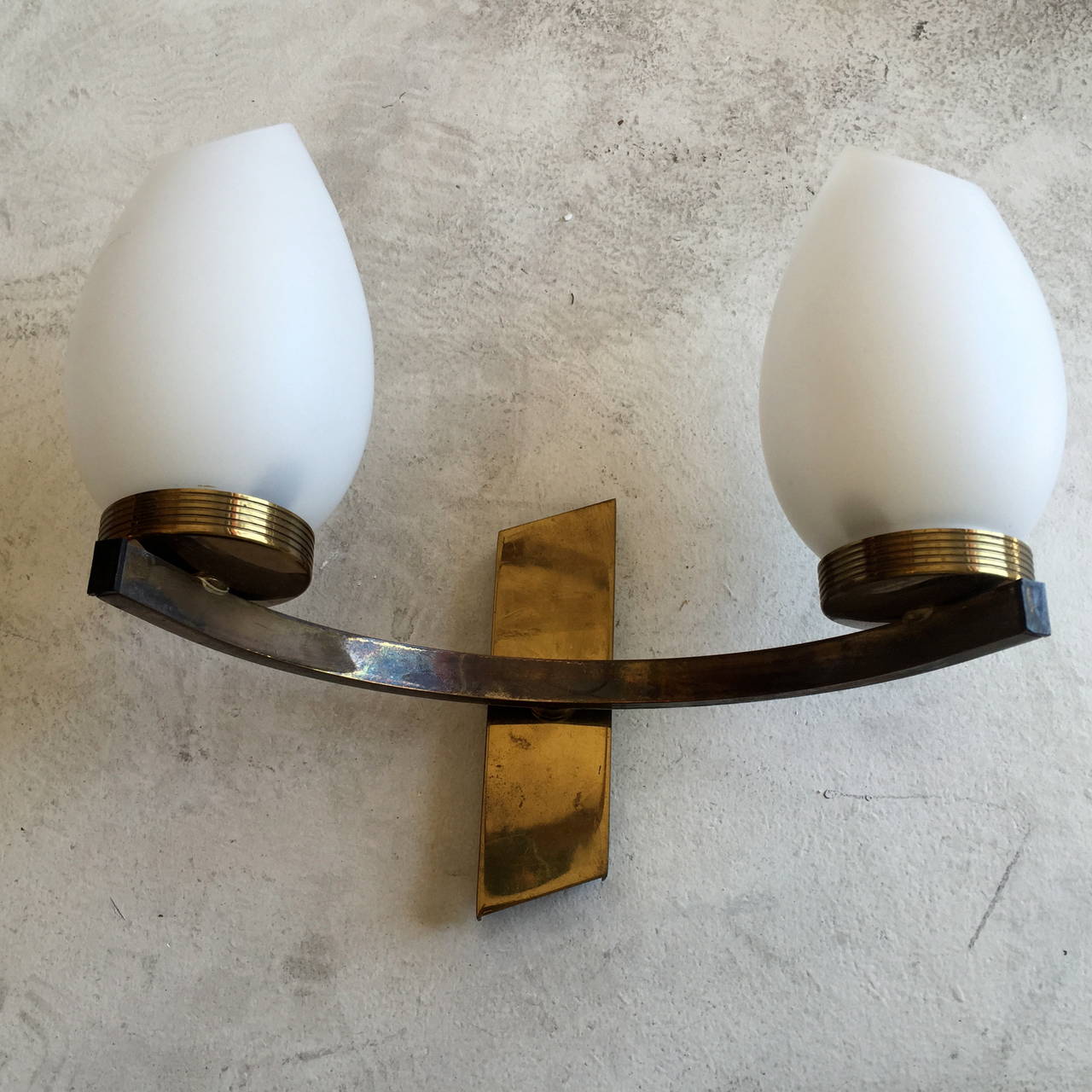 Pair of 1950s French Sconces In Excellent Condition In New York, NY