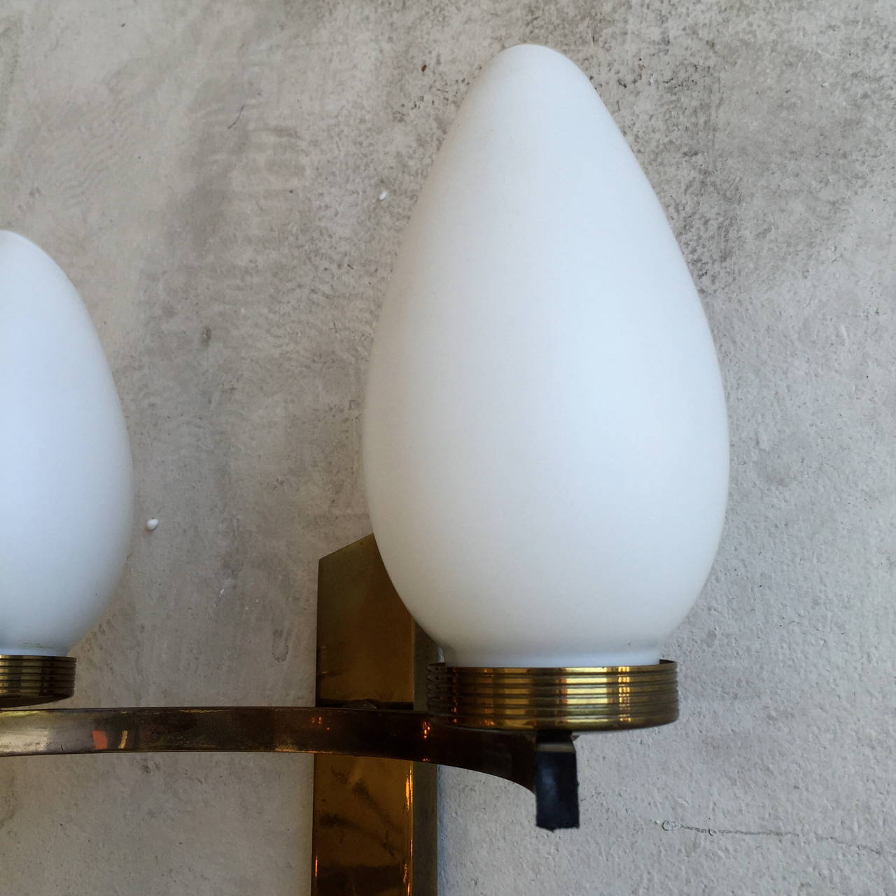 Mid-Century Modern Pair of 1950s French Sconces