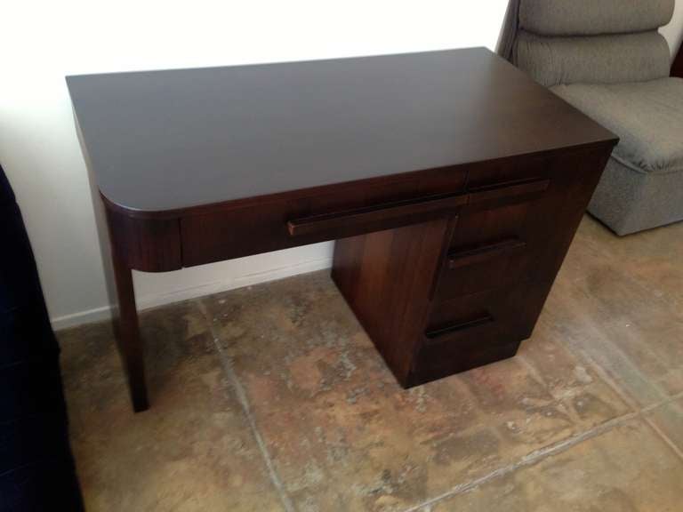 Walnut Modernage Art Deco Desk