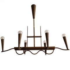 French 40s Billiard Chandelier