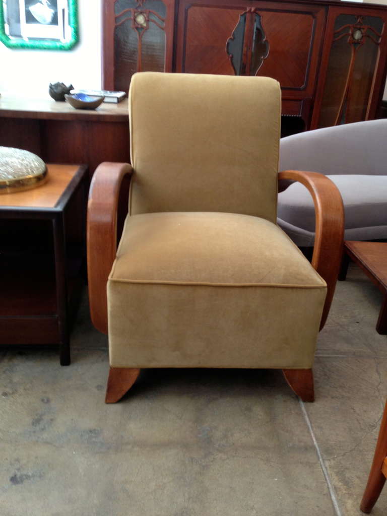 Pair of French Art Deco Club Chairs 1