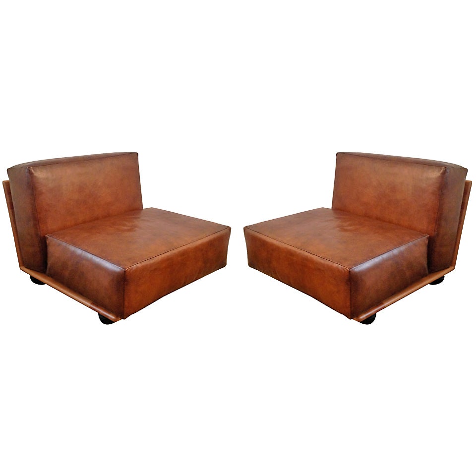 Pair of Mario Bellini Pianura Lounge Chairs