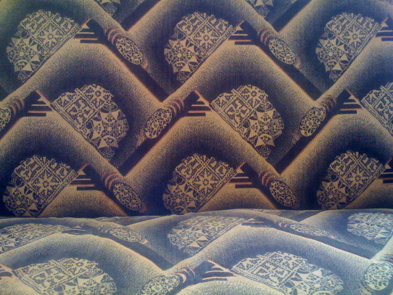 Wool Austrian Cubist Sofa