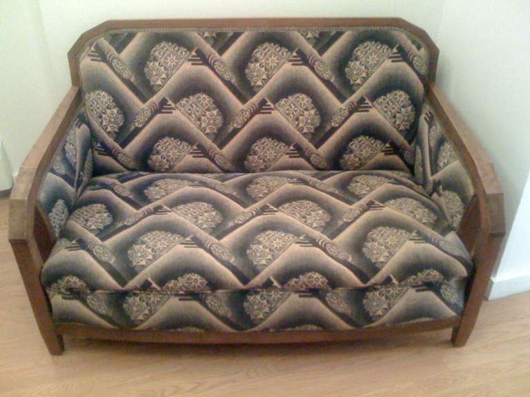 Austrian Cubist Sofa In Good Condition In New York, NY