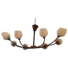 French 1940s Moderne Chandelier