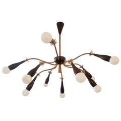 French Moderne Flush Pendant Sputnik