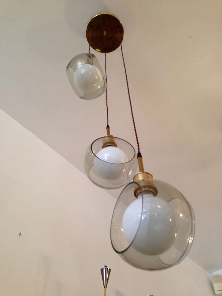Italian Mid-Century Ceiling Light In Excellent Condition For Sale In New York, NY