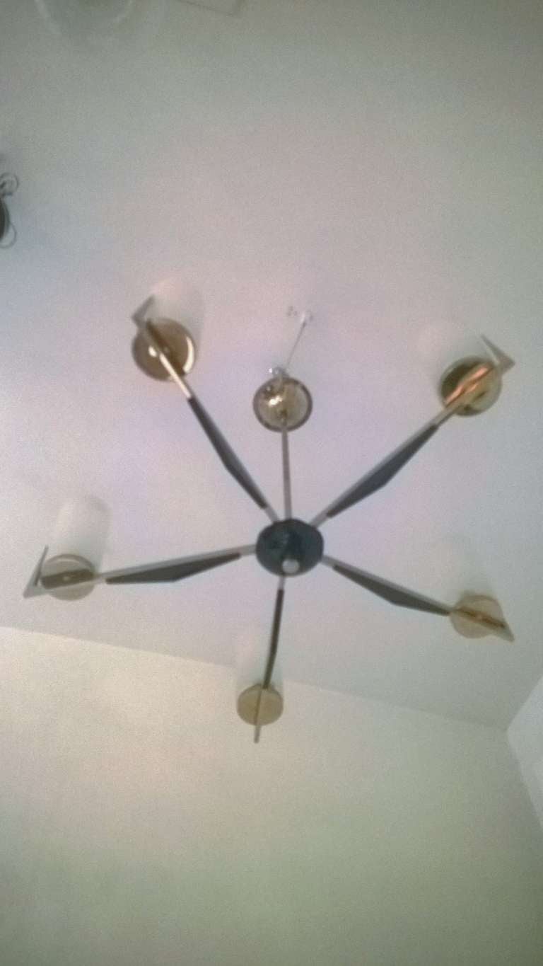 Mid-Century Modern French 1970s Chandelier